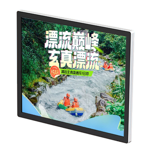 19寸橫屏掛壁式廣告機廠家批發(fā)室內(nèi)數(shù)字標牌4K液晶多媒體播放器