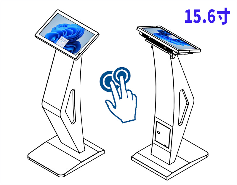 windows電容觸摸臥式液晶廣告機