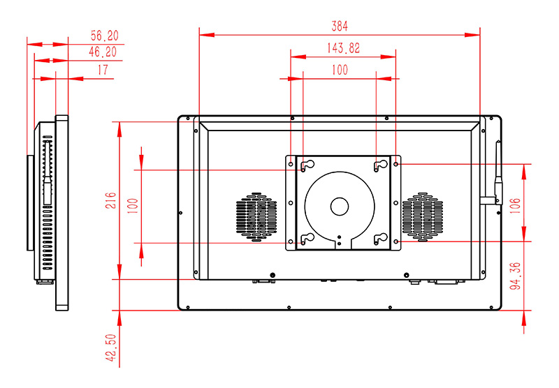 18.5寸壁掛windows一體機公司
