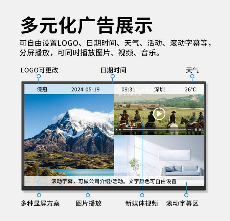 數(shù)字標(biāo)牌廣告屏