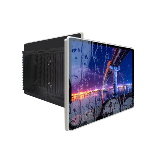 ZXTLCD 鋁板封閉式細(xì)窄邊觸摸工控一體機防水工業(yè)電腦嵌入式電阻電容壁掛桌面顯示器