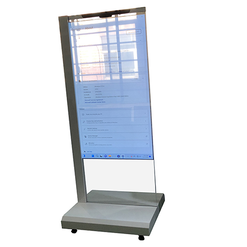 55英寸透明OLED顯示屏亭觸摸屏AI數(shù)字人展覽活動