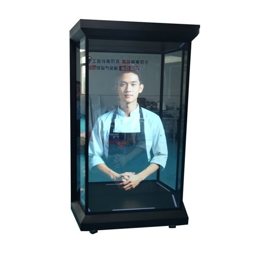 75英寸全息展示柜，配備高LCD透明顯示屏，適用于珠寶奢侈品展覽活動